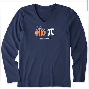 NWT Women's Pumpkin + Pie Long Sleeve Crusher Vee L